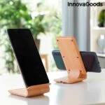 Brezžični polnilnik v imitaciji lesa s stojalom Qistan InnovaGoods