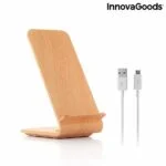 Brezžični polnilnik v imitaciji lesa s stojalom Qistan InnovaGoods