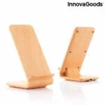 Brezžični polnilnik v imitaciji lesa s stojalom Qistan InnovaGoods