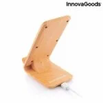 Brezžični polnilnik v imitaciji lesa s stojalom Qistan InnovaGoods