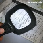 Lupa Magiolet InnovaGoods z LED- in UV-svetlobo, 3-kratna povečava