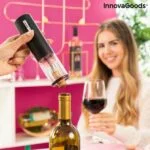 Električni akumulatorski odpirač z dodatki za vino Corklux InnovaGoods