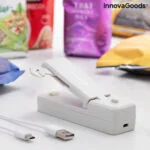 Polnilna tesnilka vrečk z rezalnikom in magnetom Rebasyl InnovaGoods