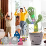 Plešoči govoreči plišasti kaktus z glasbo in večbarvno LED Pinxi InnovaGoods