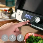 Cvrtnik na vroči zrak z žarom, dodatki in knjigo receptov InnovaGoods Air Fryer Fryinn 12-in-1 6000 Črna Jeklo 6 L 3400 W
