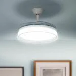 Stropni ventilator z LED lučjo in 4 zložljivimi lopaticami Blalefan InnovaGoods Bela 72 W