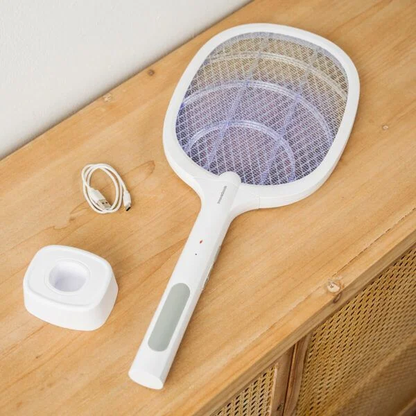 2 v 1 akumulatorski lopar za ubijanje insektov z UV svetlobo Elecfly InnovaGoods