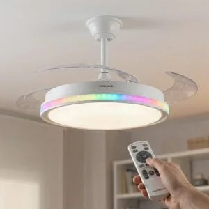 Stropni ventilator z RGB LED osvetlitvijo