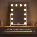 Toaletno ogledalo z LED osvetlitvijo Hollywood Glarisse InnovaGoods, 12 žarnic