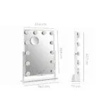 Toaletno ogledalo z LED osvetlitvijo Hollywood Glarisse InnovaGoods, 12 žarnic