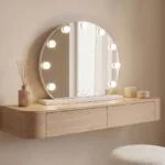 Okroglo toaletno ogledalo z LED osvetlitvijo Hollywood Gloette InnovaGoods, 9 žarnic