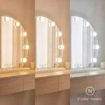 Okroglo toaletno ogledalo z LED osvetlitvijo Hollywood Gloette InnovaGoods, 9 žarnic