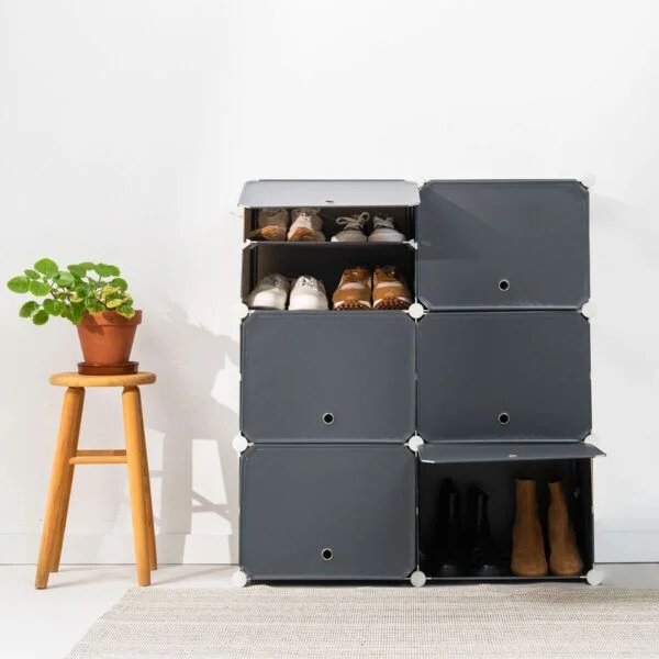 Modularno stojalo za čevlje InnovaGoods, sivo, za 36 parov