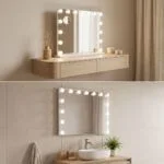 Toaletno ogledalo z LED osvetlitvijo Hollywood Glimma Deluxe InnovaGoods, 15 žarnic