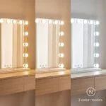 Toaletno ogledalo z LED osvetlitvijo Hollywood Glimma Deluxe InnovaGoods, 15 žarnic
