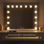 Toaletno ogledalo z LED osvetlitvijo Hollywood Glimma Deluxe InnovaGoods, 15 žarnic