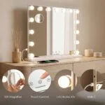Toaletno ogledalo z LED osvetlitvijo Hollywood Glimma Deluxe InnovaGoods, 15 žarnic
