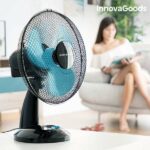 Namizni Ventilator InnovaGoods Ø 30 cm 35W Črna Modra