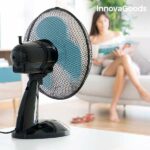 Namizni Ventilator InnovaGoods Ø 30 cm 35W Črna Modra