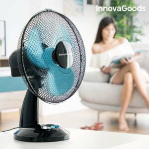 Namizni Ventilator InnovaGoods Ø 30 cm 35W Črna Modra