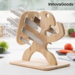 Set Nožev z Lesenim Stojalom Spartan InnovaGoods