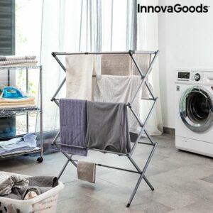 Zložljivo in raztegljivo kovinsko stojalo za sušenje perila s 3 višinami Cloxy InnovaGoods