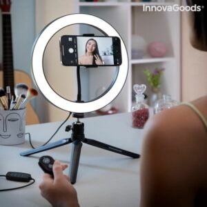 Selfie obroč z lučjo s stojalom in upravljalnikom Youaro InnovaGoods