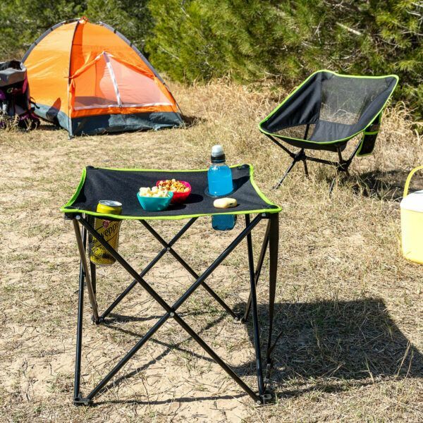 Zložljiva tekstilna miza za kampiranje s torbo za prenašanje Cafolby InnovaGoods